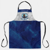 Tablier Thème nautique Bleu de la Marine Coques photo Aqua (Recto)