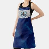 Tablier Thème nautique Bleu de la Marine Coques photo Aqua (Insitu)