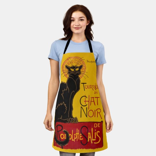 Tablier Theophile Steinlen - Le Chat Noir Vintage (Porté)