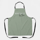 Tablier Thérapeute de Massage Vert Sauge Typographie Moder (Recto)