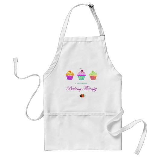Tablier Thérapie de cuisson Cupcakes colorés Apron (Devant)