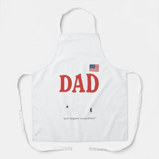 Tablier This Dad is a Veteran Apron – Awesome Dad Gift (Recto)