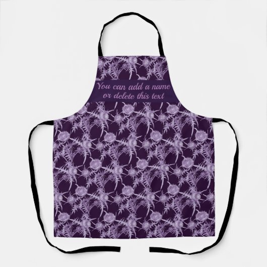 Tablier THISTTLE violet motif (Recto)