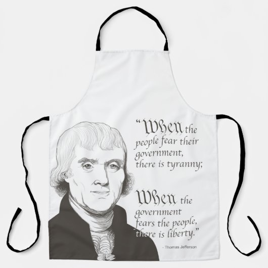 Tablier Thomas Jefferson et Citation (Recto)
