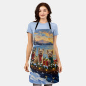 Tablier Tibetan Terrier Christmas Boat Holiday (Porté)