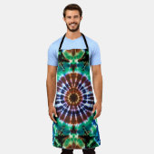 Tablier Tie Dye Apron dans les tons de terre (Porté)