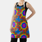 TABLIER TIE DYE HIPPIE BOHO KITCHEN APRON (Insitu)