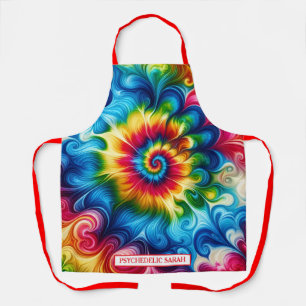 Tablier Tie-Dye Psychédélique Arc-en-Ciel