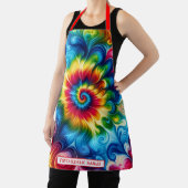 Tablier Tie-Dye Psychédélique Arc-en-Ciel (Insitu)
