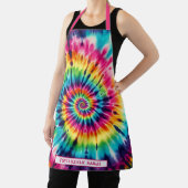 Tablier Tie-Dye Psychédélique Arc-en-Ciel (Insitu)
