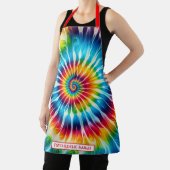 Tablier Tie-Dye Psychédélique Arc-en-Ciel (Insitu)