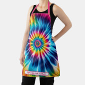 Tablier Tie-Dye Psychédélique Arc-en-Ciel (Insitu)