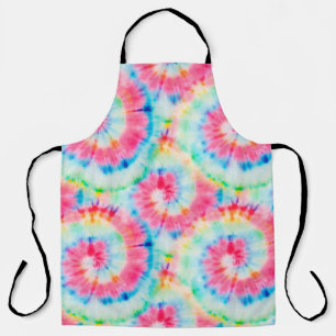 Tablier Tie Dye Spiral. Belle Aquarelle Dirty Art. Sw