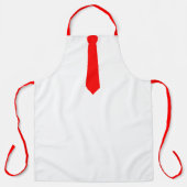 Tablier Tie rouge Nouveauté blanche (Recto)