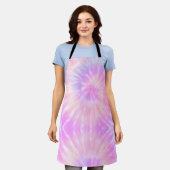 Tablier Tiedye Pastel Rainbow Spirale Hippie Tie Dye (Porté)