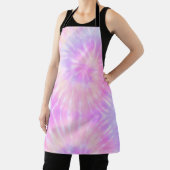 Tablier Tiedye Pastel Rainbow Spirale Hippie Tie Dye (Insitu)