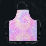 Tablier Tiedye Pastel Rainbow Spirale Hippie Tie Dye<br><div class="desc">Teinture motif de teinture pastel couleur arc-en-ciel. Pastel rose,  jaune,  bleu tiedye shibori hippie design spirale motif Apron</div>