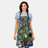 Tablier Tiffany-Style Stained Glass Christmas Tree (Porté)