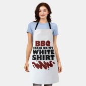 Tablier Tige barbecue sur mon blanc (Porté)