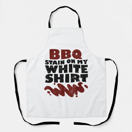 Tablier Tige barbecue sur mon blanc (Recto)