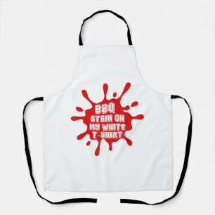 Tablier Tige BBQ Sur Ma T Chemise Blanche Drôle Dit Sarcas