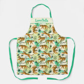 Tablier Tiger Jungle Tropical Design Amoureux des animaux (Recto)