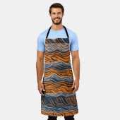 Tablier Tiger Stripes Design inspiré de la peau (Porté)