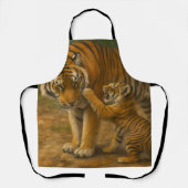 Tablier Tiger Tenderness - Parent et Cub en Forêt (Recto)