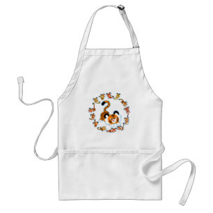 Tablier Tigers en caricature mignonne Mandala (bleu) Apron