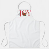 Tablier TIGES DE JOY RED CHRISTMAS POINSETTIA sur WHITE, (Recto)