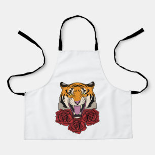 Tablier Tigre avec Rose