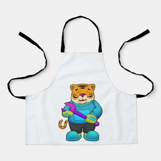Tablier Tigre comme mécanique avec clé (Recto)