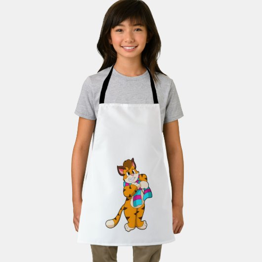 Tablier Tigre en hiver avec Écharpe (Insitu)