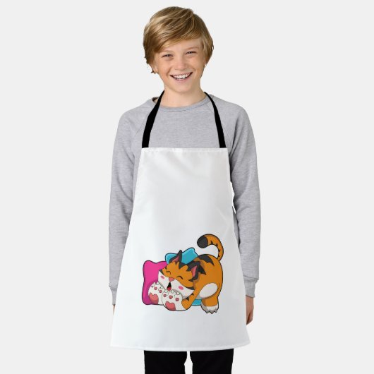 Tablier Tigre fatigué (Porté)