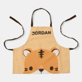 Tablier Tigre mignon avec nom personnalisé (Recto)