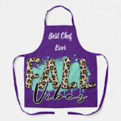 Tablier Tigre violet tendance automne (Recto)