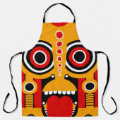 Tablier Tiki jaune rouge (Recto)
