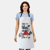 Tablier Time To Wine Wind Down Apron - Chef BBQ Gift (Porté)