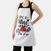 Tablier Time To Wine Wind Down Apron - Chef BBQ Gift (Insitu)