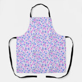 Tablier Tiny cute white blue pink floral pattern (Recto)