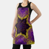 Tablier Tisser Mandala violet et jaune (Insitu)