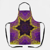 Tablier Tisser Mandala violet et jaune (Recto)