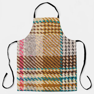 Tablier Tissu à damiers Brown, laine écossaise.