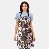 Tablier Tissu de chintz en coton indien vintage (Porté)