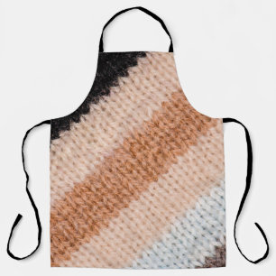 Tablier Tissu de laine rayée multicolore texture closeup