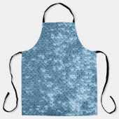 Tablier Tissu de séquence : Séquin bleu ciel. (Recto)