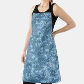 Tablier Tissu de séquence : Séquin bleu ciel. (Insitu)