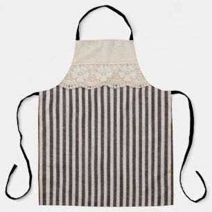 Tablier Tissu dentelle texture textile, motif arrière - pl