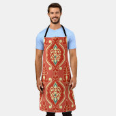 Tablier Tissu Ikat artisanal. Un motif sans couture ethniq (Porté)