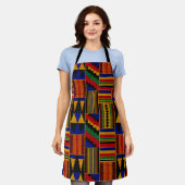Tablier Tissu Kente de style africain (Porté)